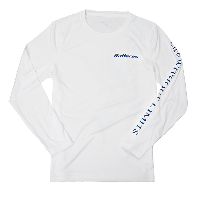 Women's Marlin LS Performance Tee - White - CLEARANCE