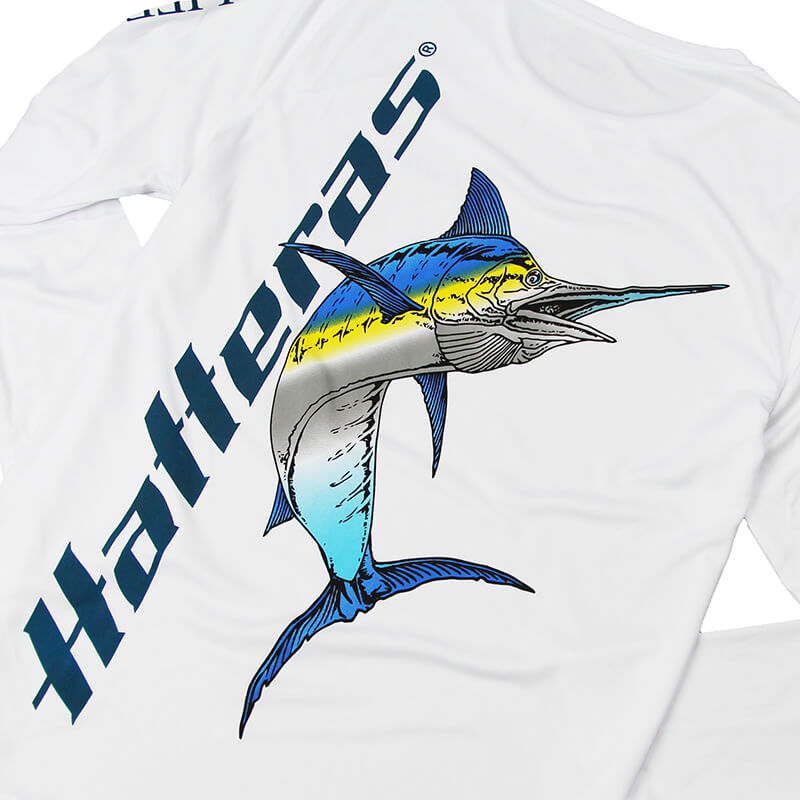 Women's Marlin LS Performance Tee - White - CLEARANCE