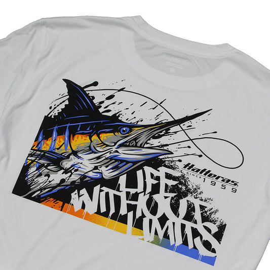 Marlin Life LS Performance Tee - White