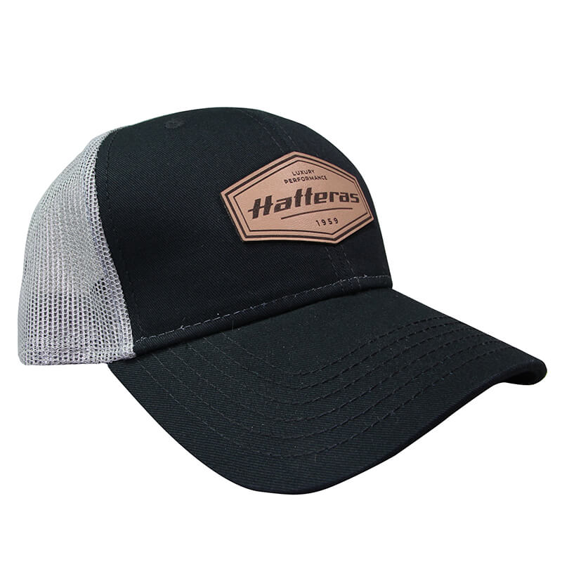 Hatteras Luxury Patch Cap - Black | Grey