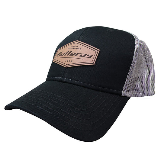 Hatteras Luxury Patch Cap - Black | Grey